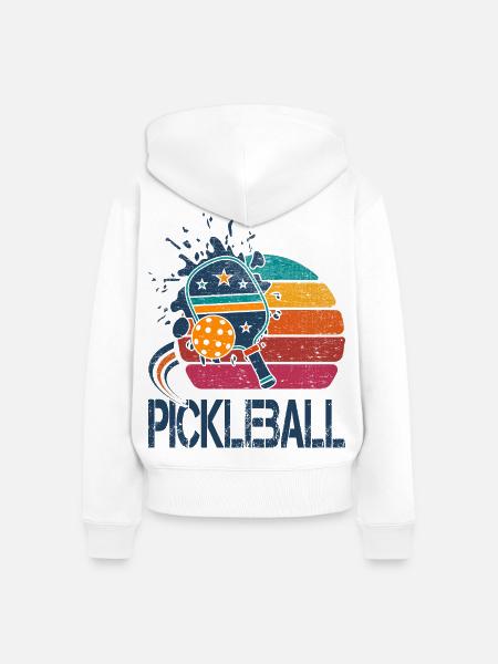 Pickleball - 2 - Frauen Premium Bio Zip Hoodie - Weiß