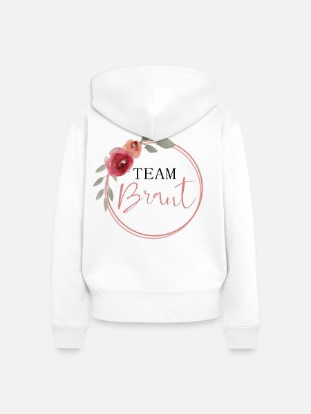 Team Braut - Frauen Premium Bio Zip Hoodie - Weiß