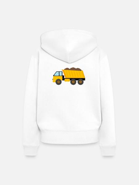Lastwagen - Frauen Premium Bio Zip Hoodie - Weiß