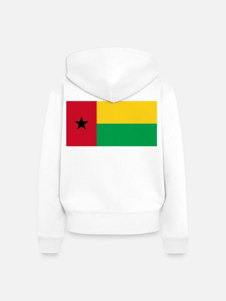 Guinea-Bissau - Frauen Premium Bio Zip Hoodie - Weiß