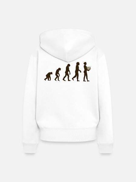 Aquarium Evolution - Frauen Premium Bio Zip Hoodie - Weiß