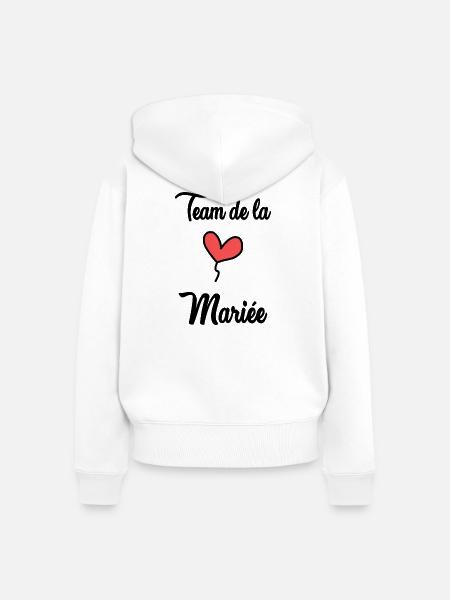 BRAUT-TEAM - Frauen Premium Bio Zip Hoodie - Weiß