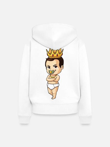 Cool Baby-Design - Frauen Premium Bio Zip Hoodie - Weiß