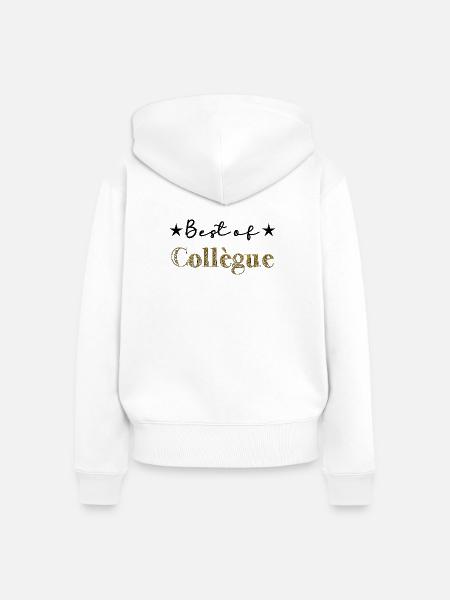 RUHESTAND. FROHEN RUHESTAND. GLÜCKLICHER RUHESTAND - Frauen Premium Bio Zip Hoodie - Weiß