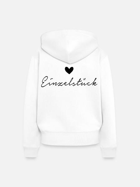 Einzelstück - Frauen Premium Bio Zip Hoodie - Weiß