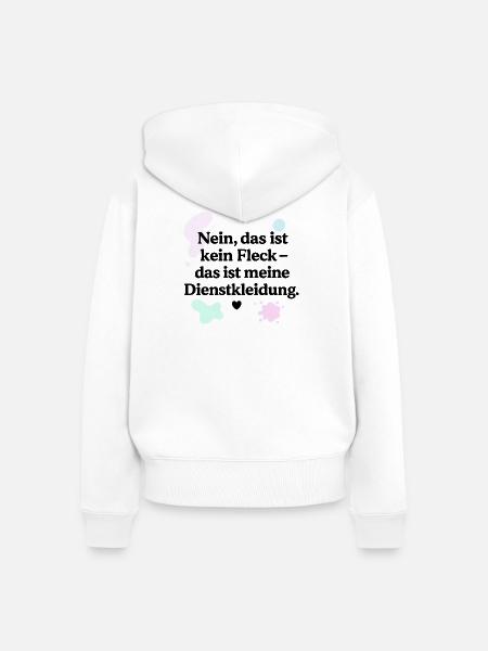 Das ist kein Fleck! (schwarz & bunt) - Frauen Premium Bio Zip Hoodie - Weiß