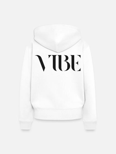 Vibe - Frauen Premium Bio Zip Hoodie - Weiß