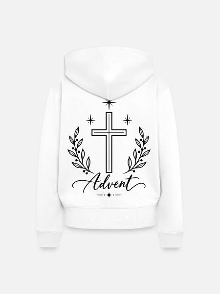 Heraldisches Kranzwappen Emblem - Frauen Premium Bio Zip Hoodie - Weiß