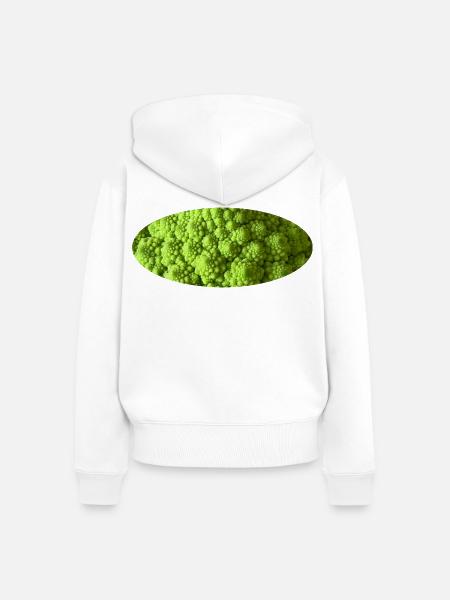 Romanesco-Brokkoli - Frauen Premium Bio Zip Hoodie - Weiß