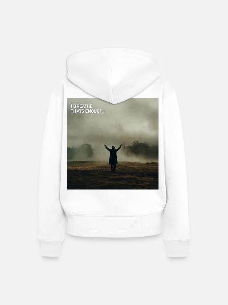 Ich atme. Das reicht. - Frauen Premium Bio Zip Hoodie - Weiß