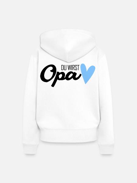 Opa - Opa werden - Bald Opa - Frauen Premium Bio Zip Hoodie - Weiß