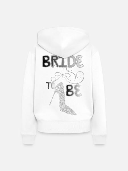 Zukünftige Braut - Frauen Premium Bio Zip Hoodie - Weiß