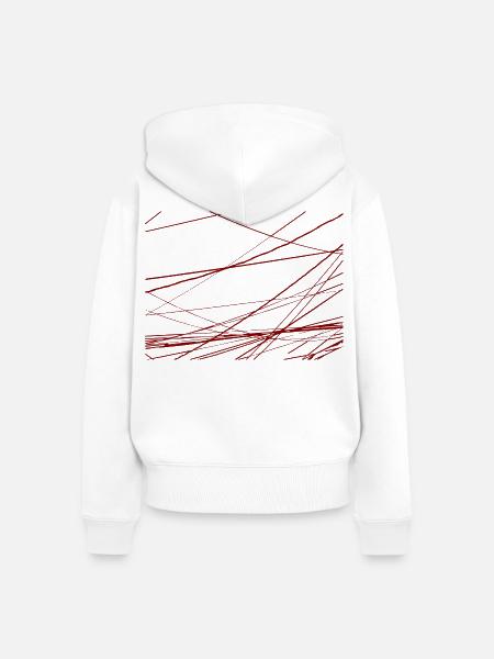 Design Stromkabel durcheinander - Frauen Premium Bio Zip Hoodie - Weiß