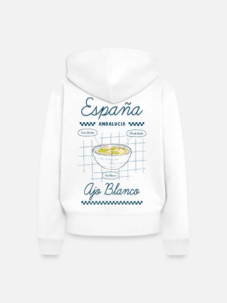 Weißer Knoblauch - Frauen Premium Bio Zip Hoodie - Weiß