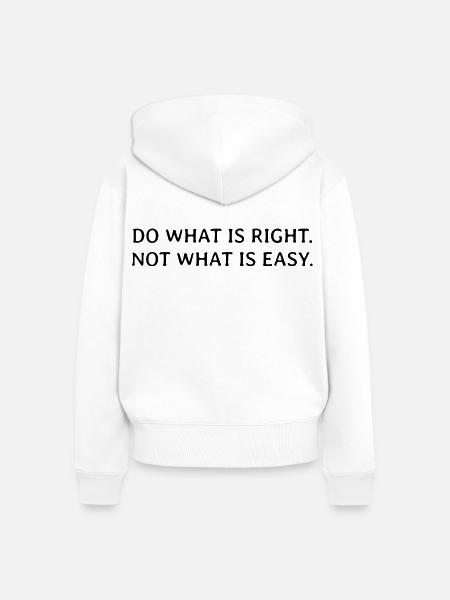 Mindset Spruch - Frauen Premium Bio Zip Hoodie - Weiß