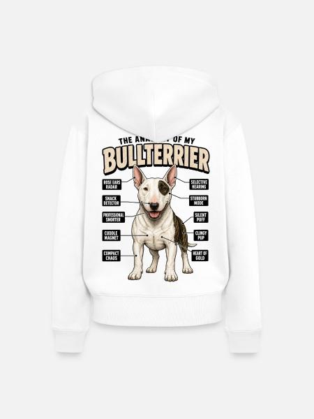 Lustiges Hundetraining Bullterrier Hundebesitzer - Frauen Premium Bio Zip Hoodie - Weiß