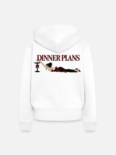 Dinner Plans Martini Girl - Frauen Premium Bio Zip Hoodie - Weiß
