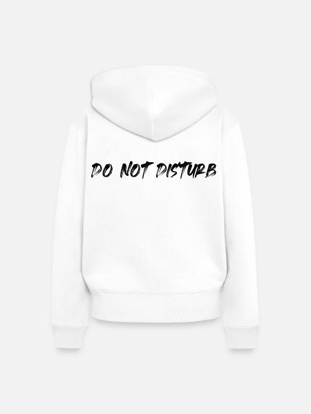 Do Not Disturb - Frauen Premium Bio Zip Hoodie - Weiß