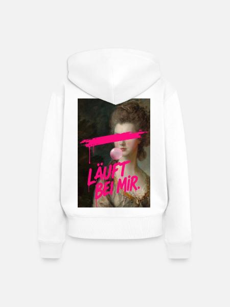 Läuft Bei Mir Neon Graffiti - Frauen Premium Bio Zip Hoodie - Weiß