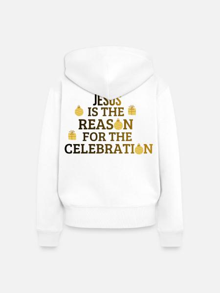Weihnachtsfeier - Frauen Premium Bio Zip Hoodie - Weiß