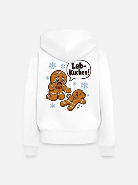 Leb-Kuchen! – Winterzeit - Frauen Premium Bio Zip Hoodie - Weiß