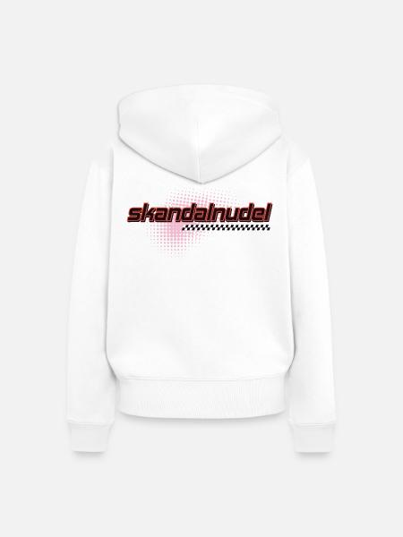Skandalhudel Neon-Logo Retro - Frauen Premium Bio Zip Hoodie - Weiß