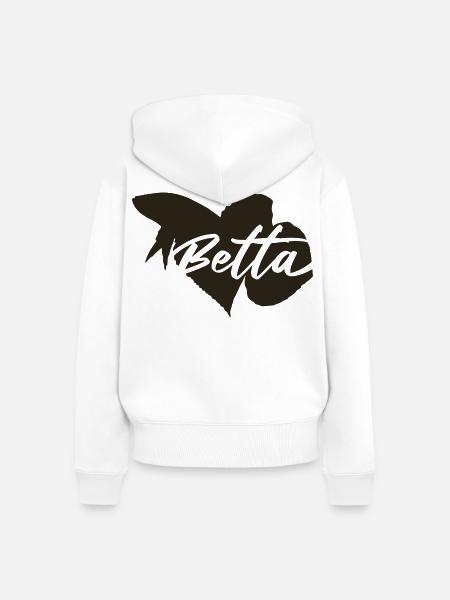Betta Kampffisch - Frauen Premium Bio Zip Hoodie - Weiß