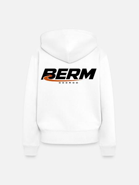ODDROO Berm – Mountainbike & Anliegerkurve - Frauen Premium Bio Zip Hoodie - Weiß