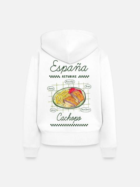 Asturischer Cachopo - Frauen Premium Bio Zip Hoodie - Weiß