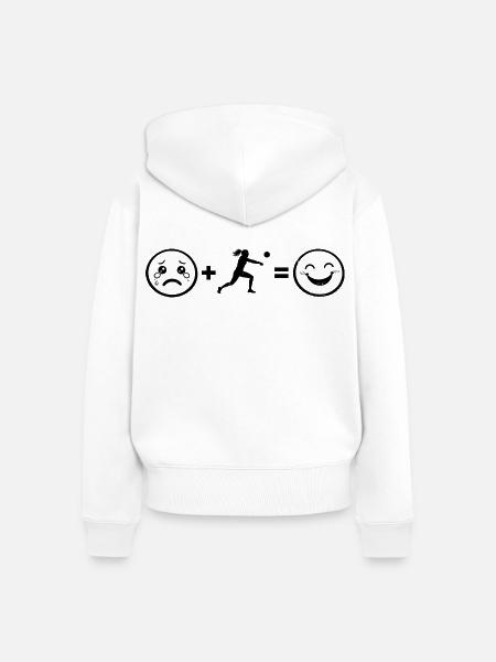 Faustball Geschenkidee für eine Faustballspielerin - Frauen Premium Bio Zip Hoodie - Weiß
