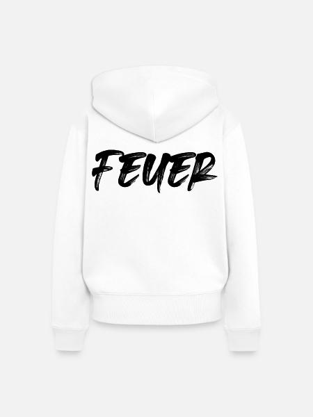 Feuer - Frauen Premium Bio Zip Hoodie - Weiß