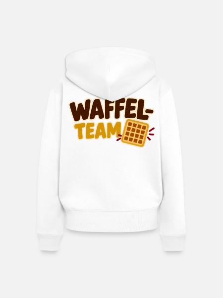 Waffel-Team Schule & Verein - Frauen Premium Bio Zip Hoodie - Weiß