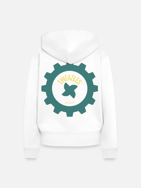Tweazles_kids - Frauen Premium Bio Zip Hoodie - Weiß