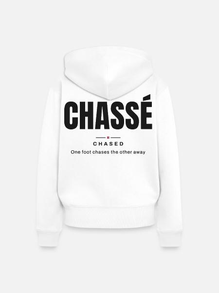 Chassé — Gejagt | Wahres Ballettvokabular - Frauen Premium Bio Zip Hoodie - Weiß