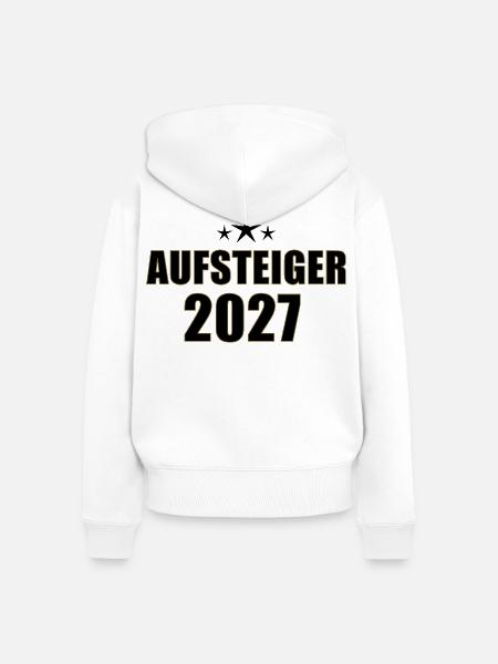 Aufsteiger 2027 - Frauen Premium Bio Zip Hoodie - Weiß