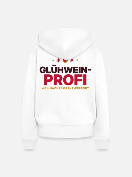 Glühwein-Profi Weihnachtsmarkt - Frauen Premium Bio Zip Hoodie - Weiß