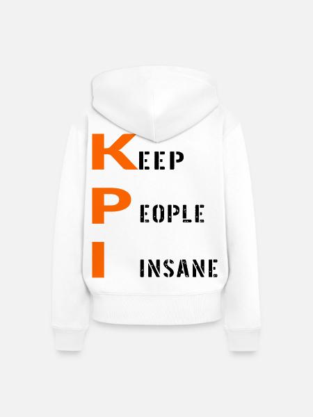 BÜRO-KPI-MITARBEITER - Frauen Premium Bio Zip Hoodie - Weiß