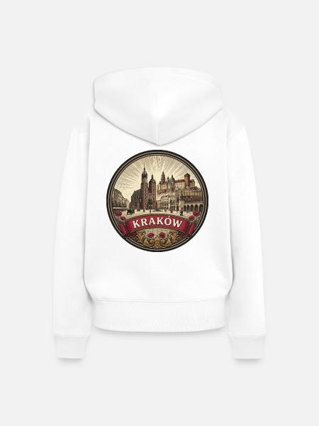 Krakauer Polen Reiseabzeichen St. Marien-Souvenir - Frauen Premium Bio Zip Hoodie - Weiß