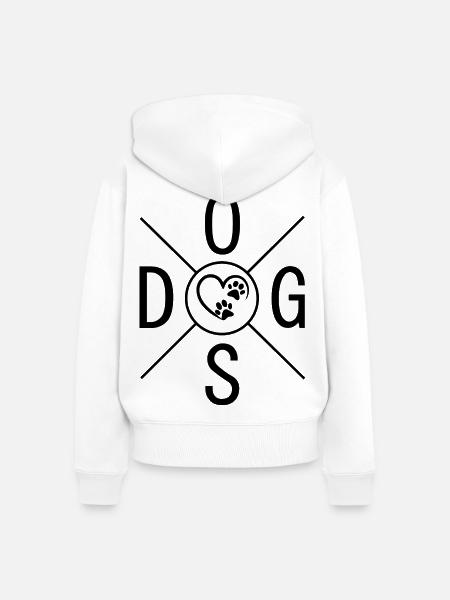 Dog dog - Frauen Premium Bio Zip Hoodie - Weiß