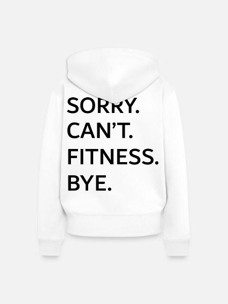 Funny fitness - Frauen Premium Bio Zip Hoodie - Weiß