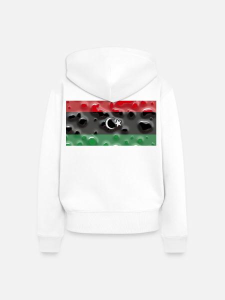 Libyen - Frauen Premium Bio Zip Hoodie - Weiß