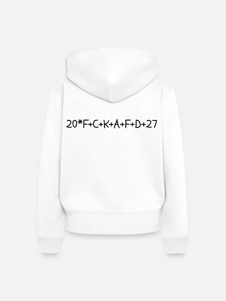 20-FCK-AFD-27_STERNSINGER_-_CHRISTEN_GEGEN_AFD- - Frauen Premium Bio Zip Hoodie - Weiß