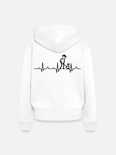  Garten Landwirt Landschaftgärtner - Frauen Premium Bio Zip Hoodie - Weiß