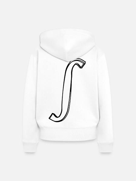 Integralzeichen handgezeichnet - Frauen Premium Bio Zip Hoodie - Weiß