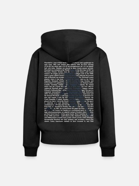 Blitzschneller Unihockey Torhüter - Frauen Premium Bio Zip Hoodie - Schwarz