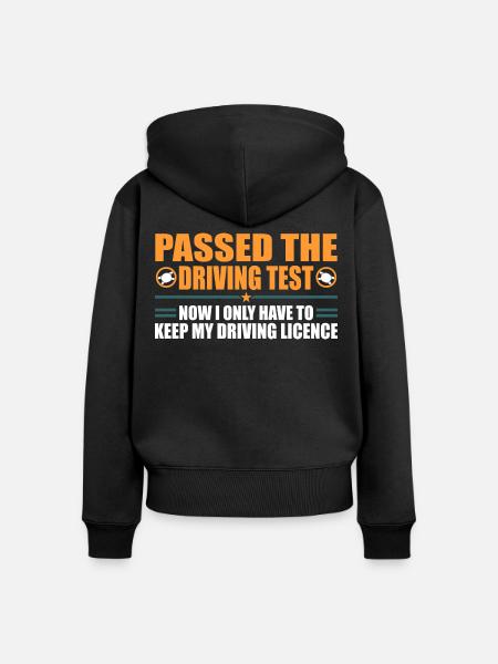 Driving Test Driving Licence - Frauen Premium Bio Zip Hoodie - Schwarz