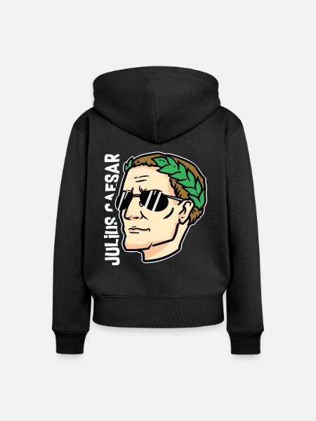 Wagemutiger Cäsar Triumphator - Frauen Premium Bio Zip Hoodie - Schwarz