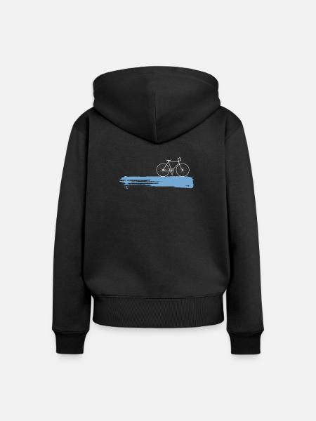 Fahrrad - Frauen Premium Bio Zip Hoodie - Schwarz