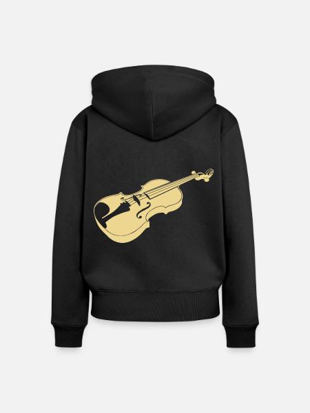 Bratsche - Frauen Premium Bio Zip Hoodie - Schwarz
