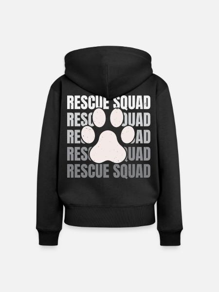 Rettungstrupp Tierretter Tierrechte Aktivist - Frauen Premium Bio Zip Hoodie - Schwarz